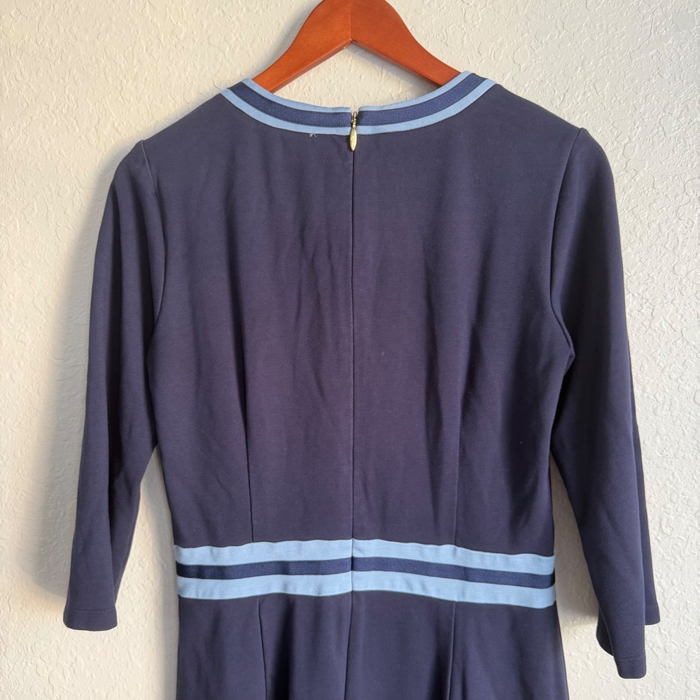 Draper‎ James Solid Persley Ponte Dress Blue Womens Medium - Picture 8 of 10